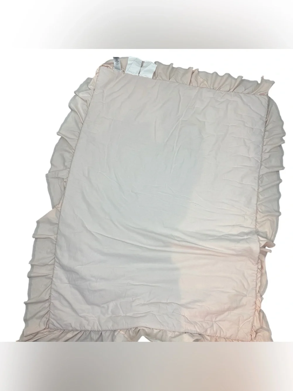 Pottery Barn Kids Organic Sadie Ruffle Quilt Blush Pink Toddler